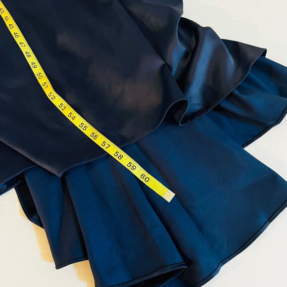 Galina Signature Off Shoulder Ruched  Maxi Mermaid Dress Size 18 Navy - Picture 8 of 9